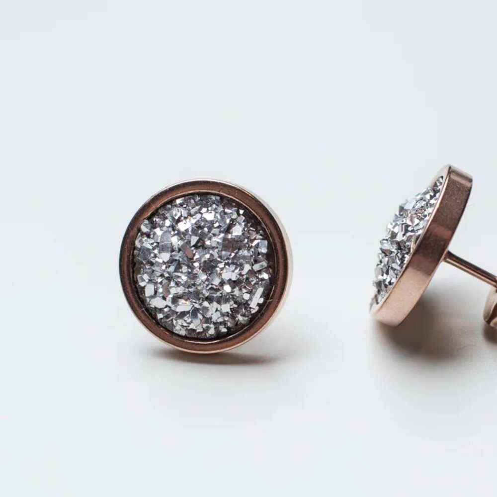 Melrose and Market Sparkly Druzy Stud Earrings  🇨🇦